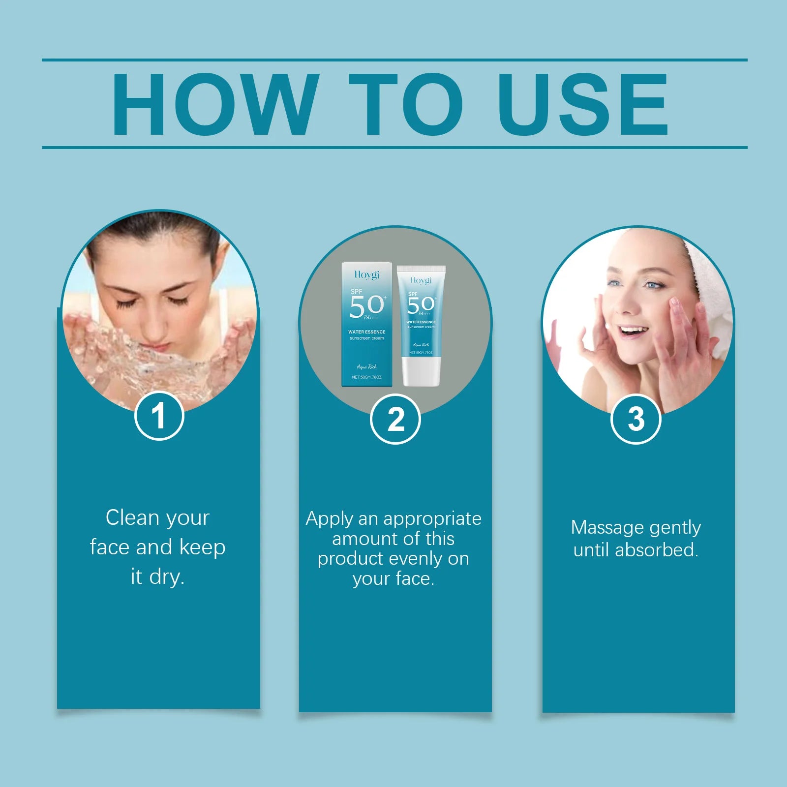 Hoygi SPF50 UV Protection Sunscreen Cream 50g