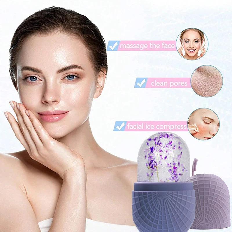 Face & Eye Ice Roller – Reusable Silicone Skin Care Tool