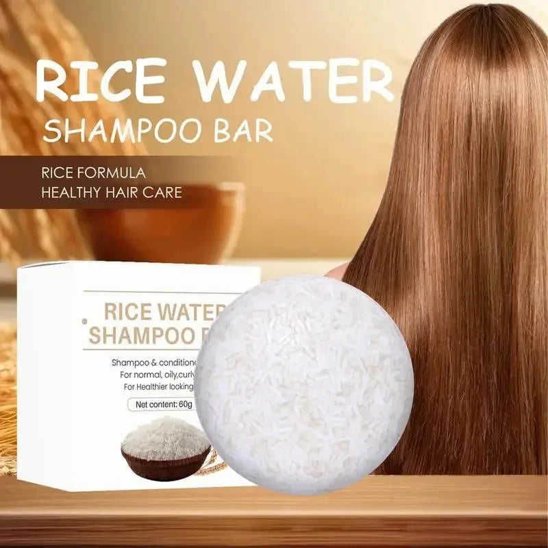 Organic Rice Shampoo Bar – Nourishing Hair Growth & Conditioning Soap