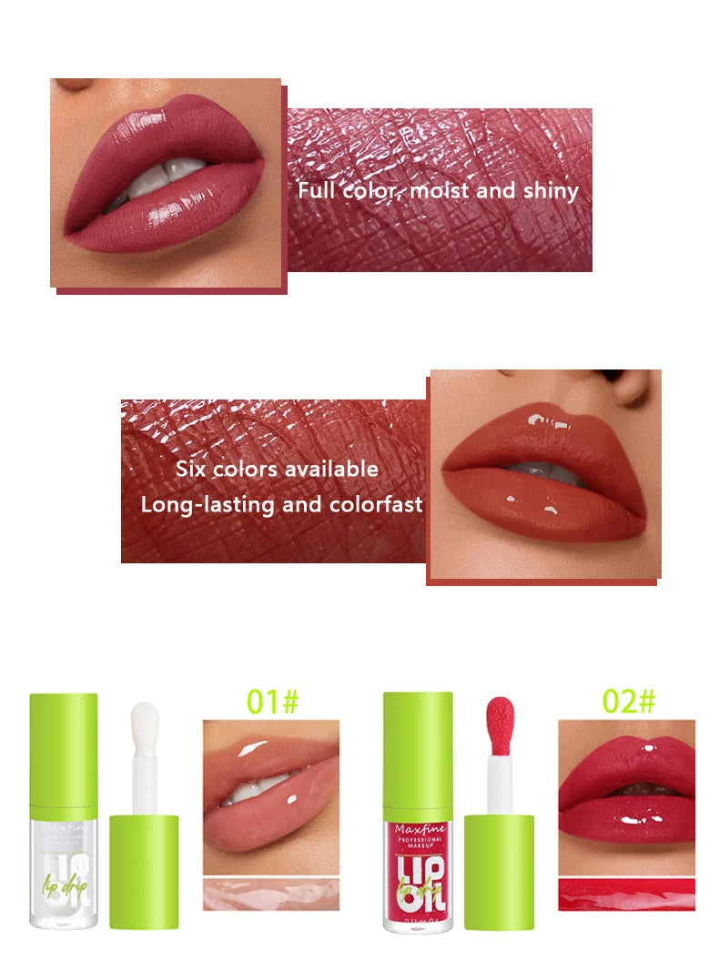6-Tone Moisturizing Lip Gloss – Luminous Transparent Lip Enhancer