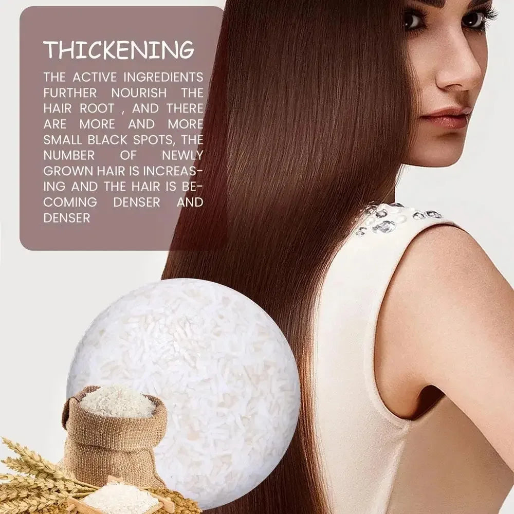 Organic Rice Shampoo Bar – Nourishing Hair Growth & Conditioning Soap