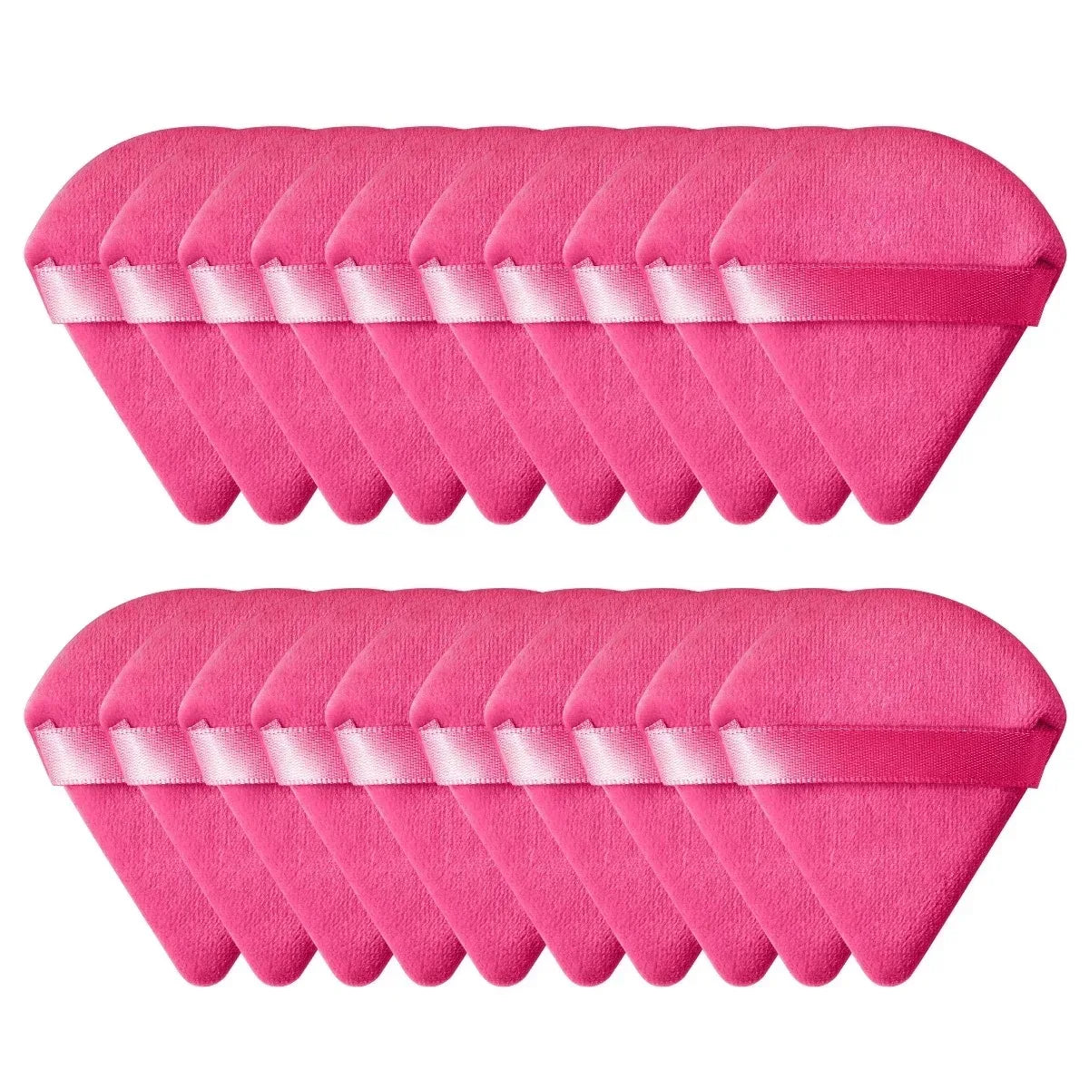 Triangle Velvet Powder Puff – 10/20 Pcs Washable Makeup Sponge Set