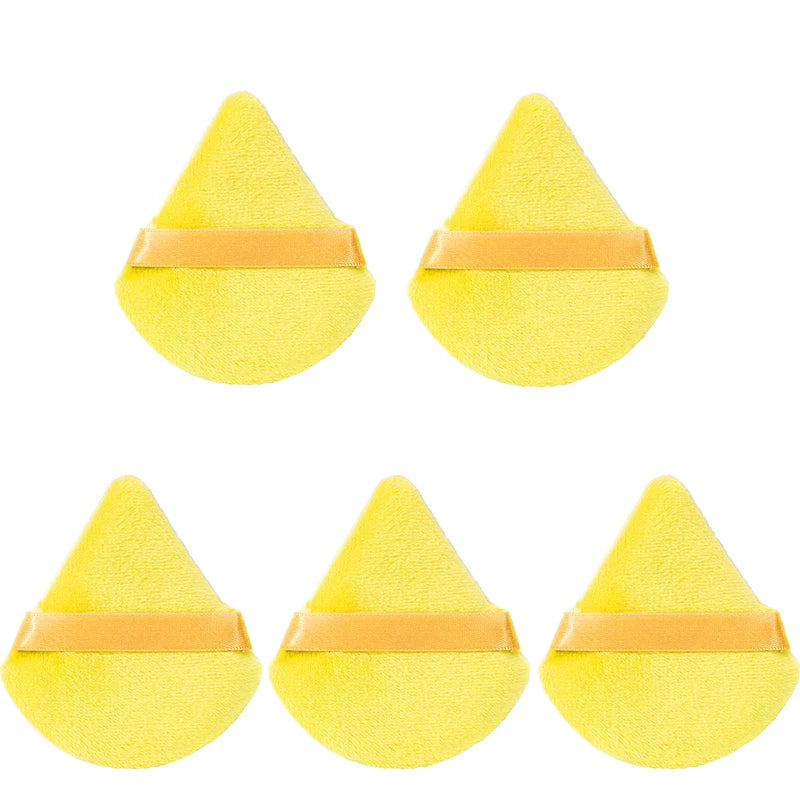 Triangle Velvet Powder Puff – 10/20 Pcs Washable Makeup Sponge Set