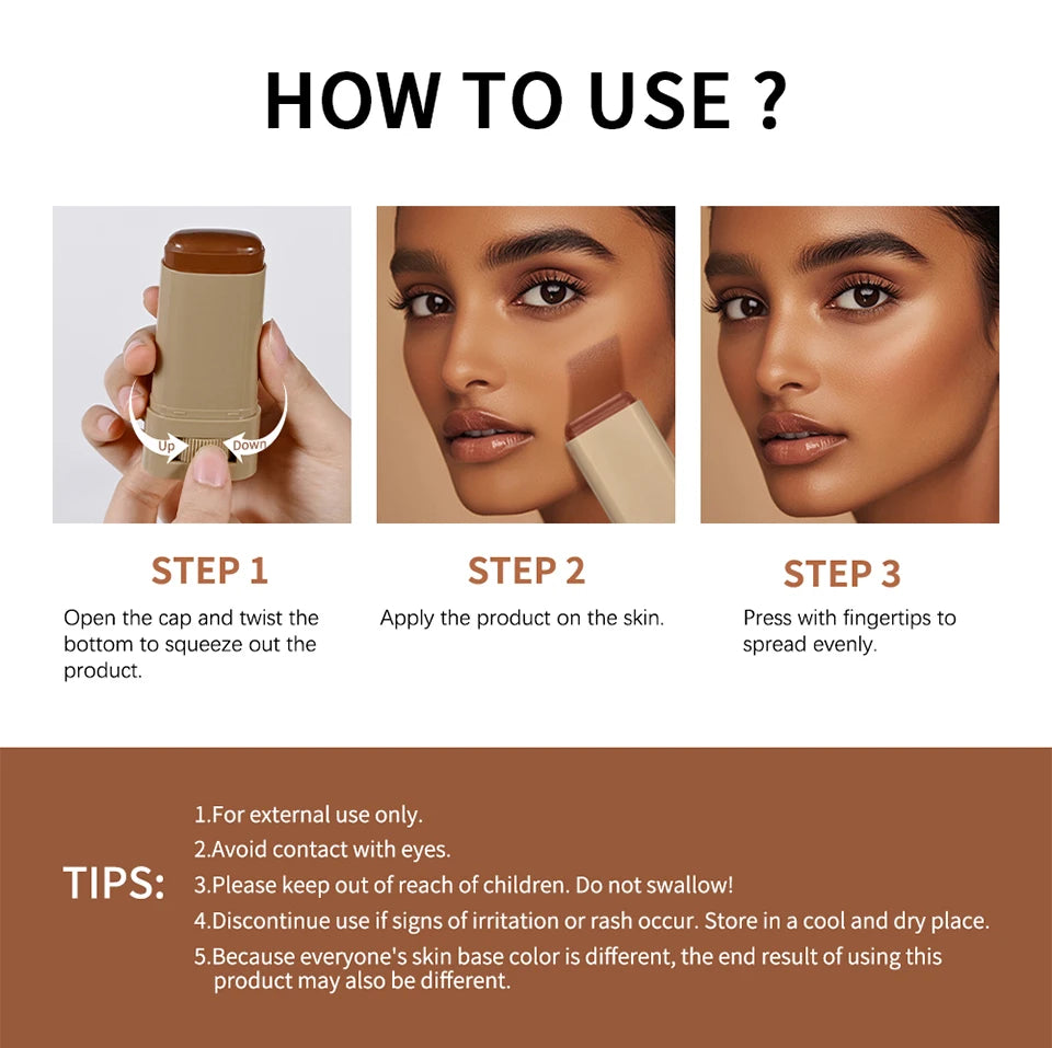 Serum-Infused Foundation Stick – High Coverage & Smooth Finish