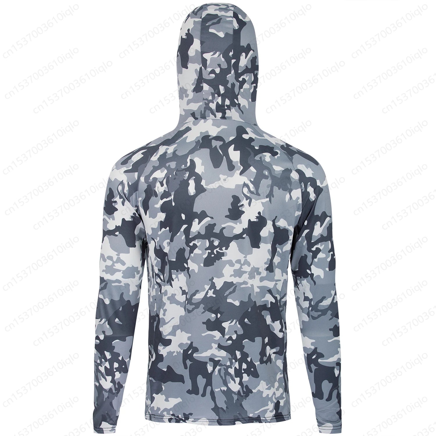 HUK Men’s Hooded Fishing Shirt – UPF 50+ Camouflage Long Sleeve