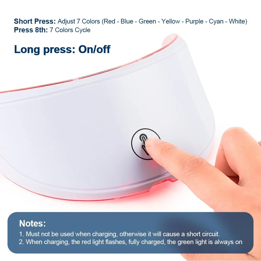 Wireless 7 Colors LED Face Beauty Machine