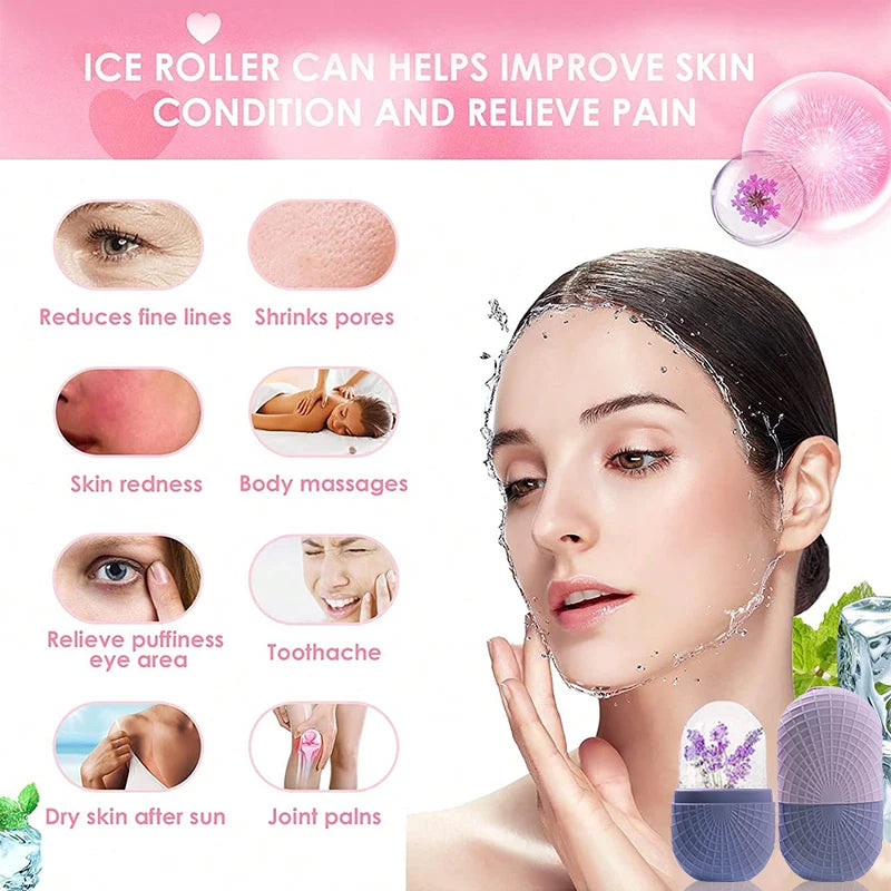 Face & Eye Ice Roller – Reusable Silicone Skin Care Tool