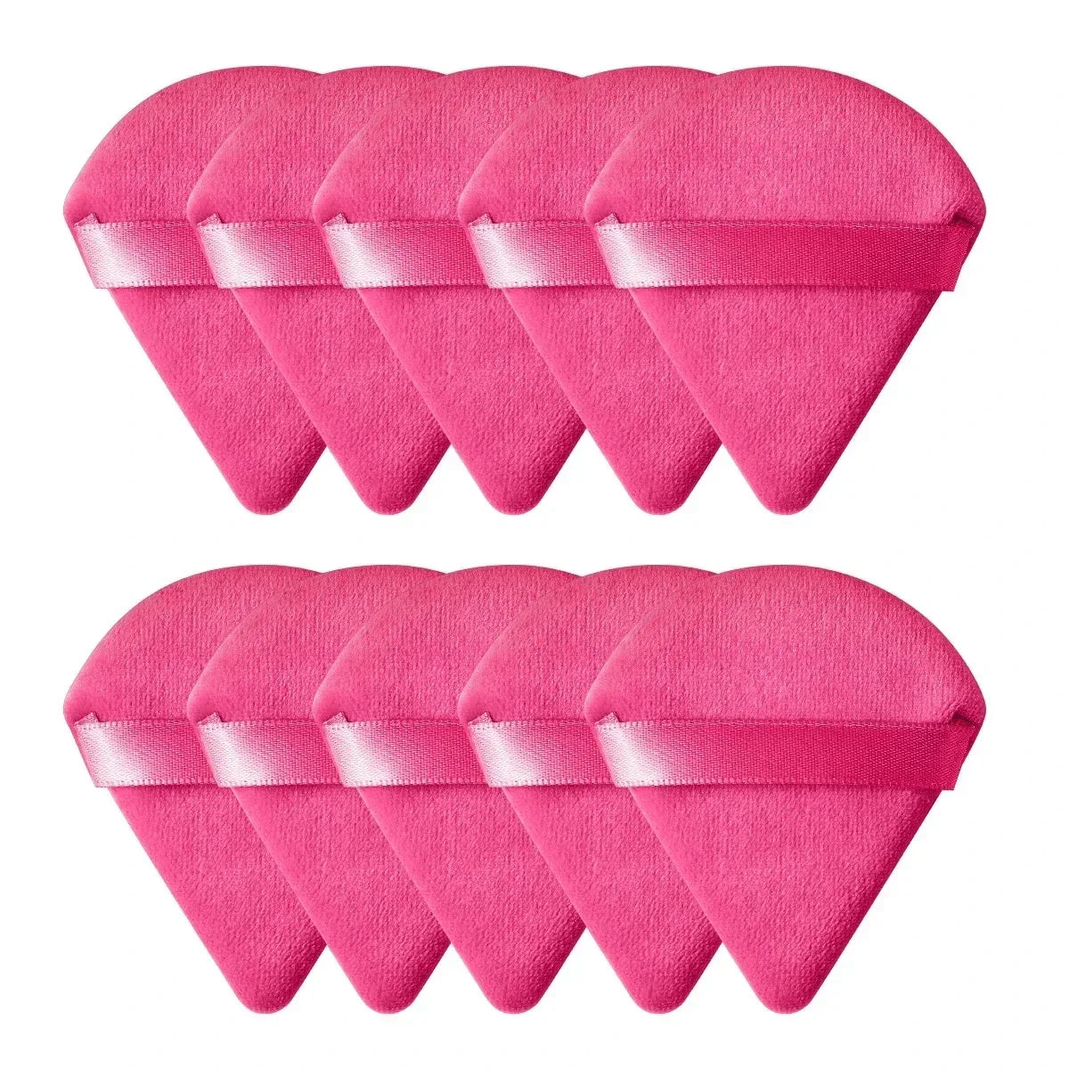 Triangle Velvet Powder Puff – 10/20 Pcs Washable Makeup Sponge Set