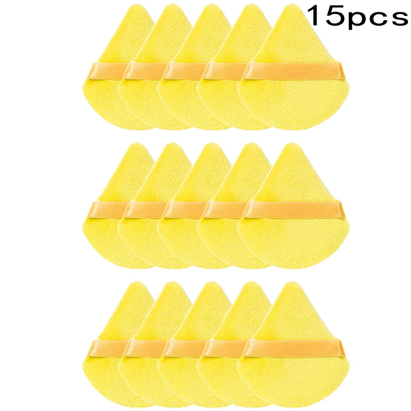 Triangle Velvet Powder Puff – 10/20 Pcs Washable Makeup Sponge Set