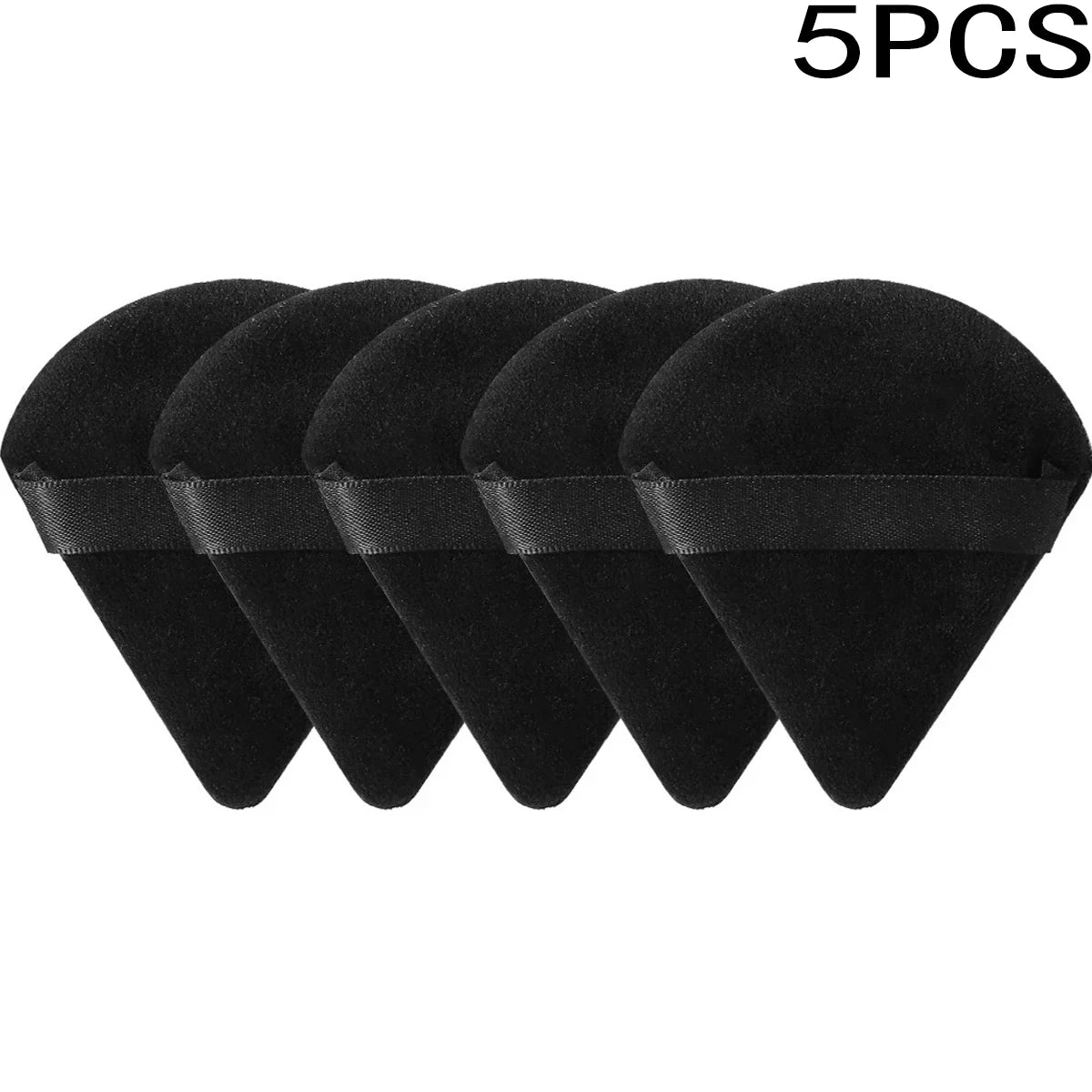 Triangle Velvet Powder Puff – 10/20 Pcs Washable Makeup Sponge Set