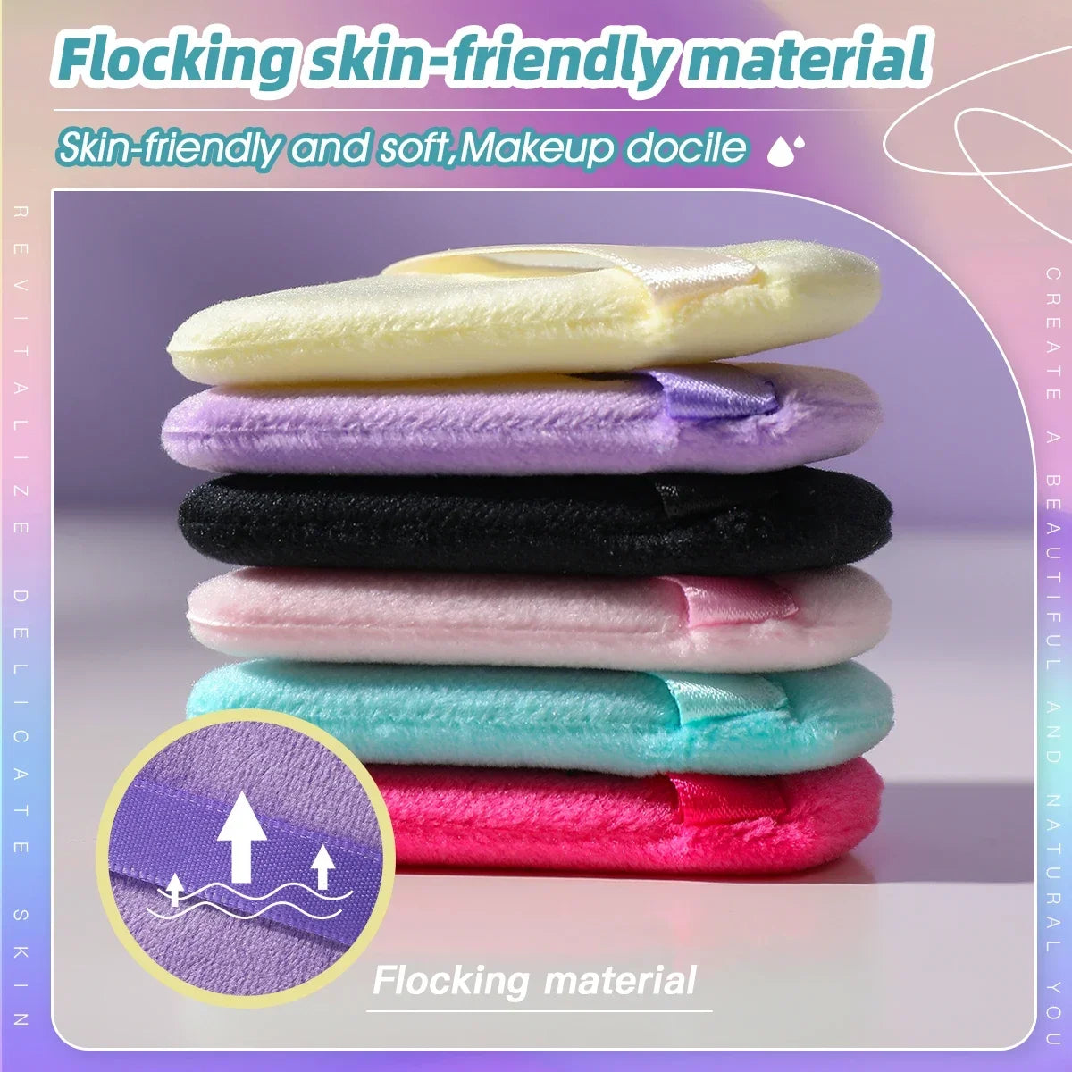 Triangle Velvet Powder Puff – 10/20 Pcs Washable Makeup Sponge Set