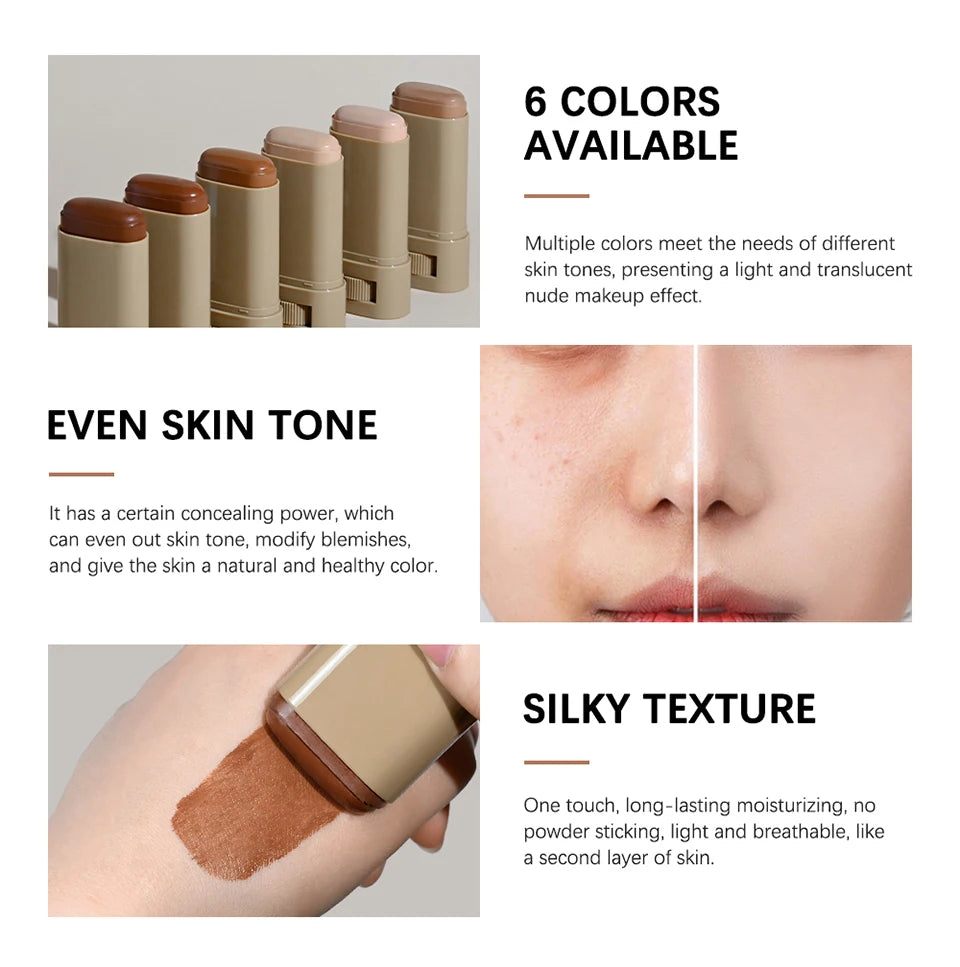 Serum-Infused Foundation Stick – High Coverage & Smooth Finish
