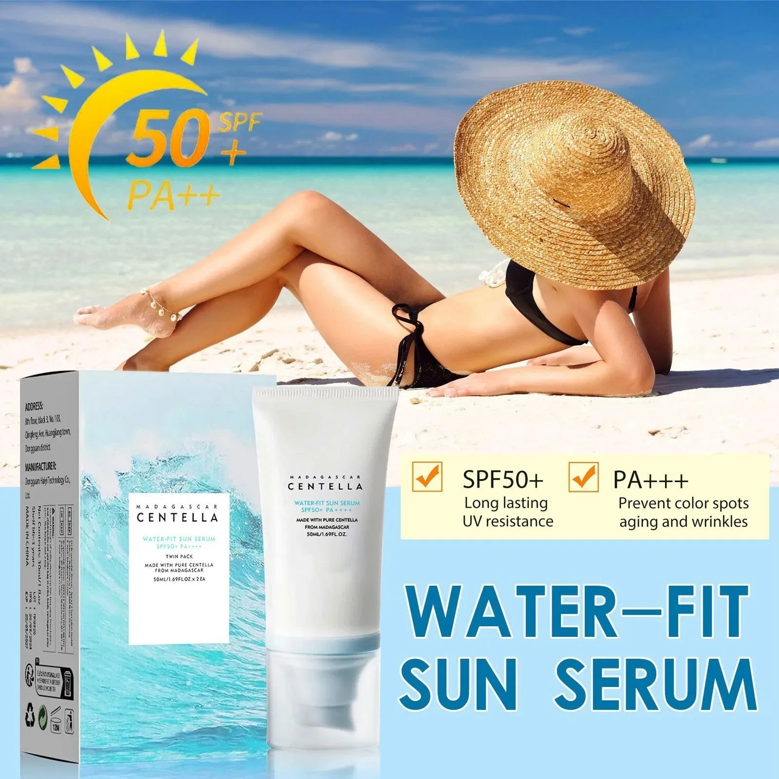 Original Centella Facial Sunscreen SPF50+ Korean Sunblock