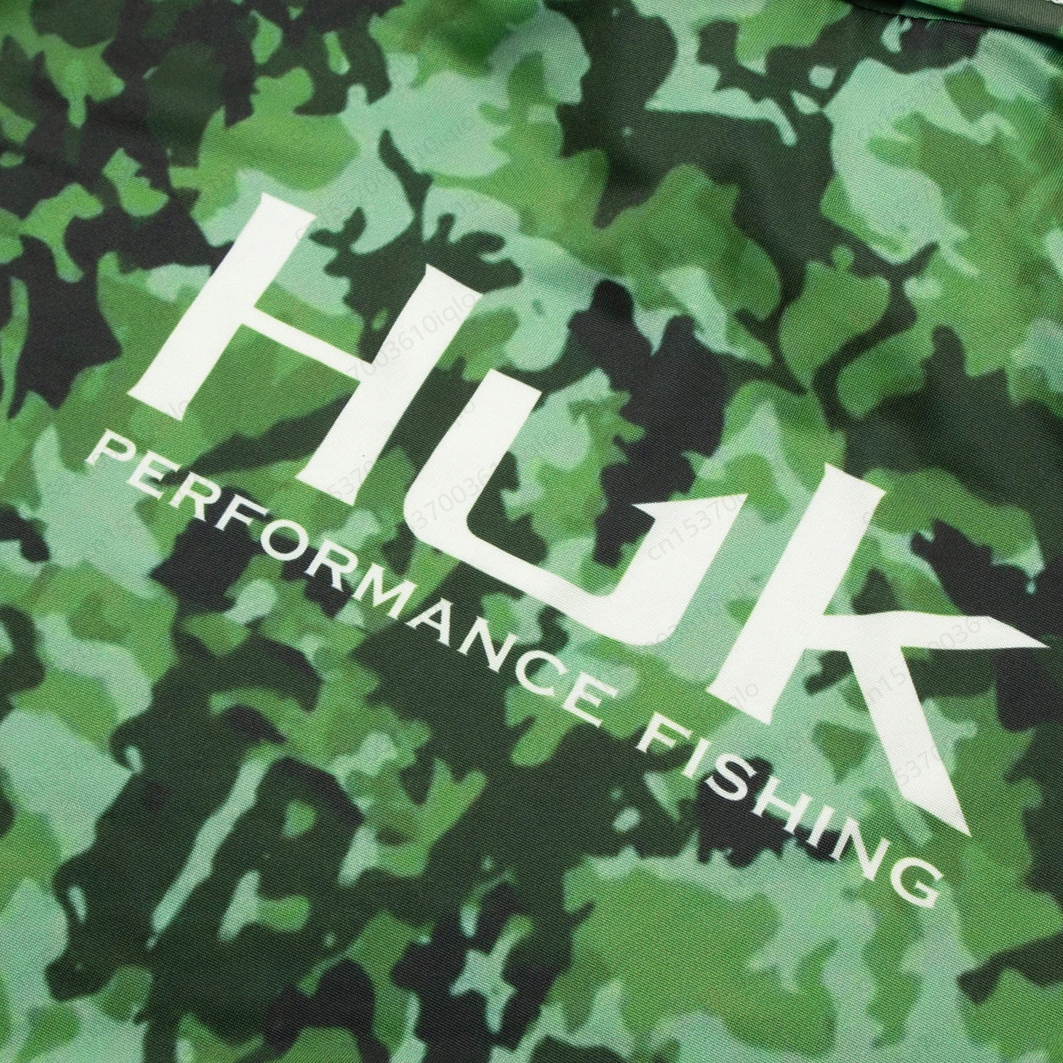 HUK Men’s Hooded Fishing Shirt – UPF 50+ Camouflage Long Sleeve