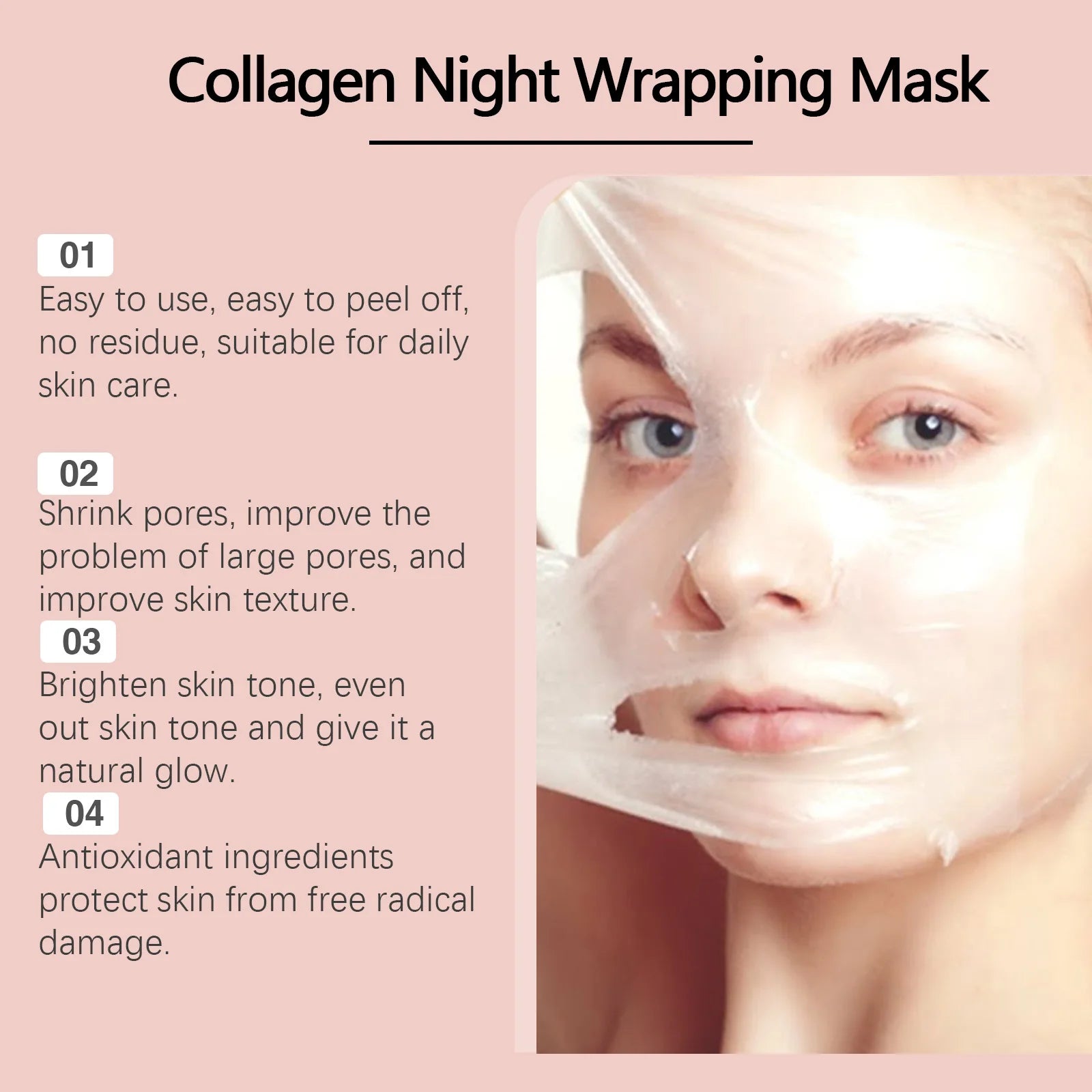 Ouhoe Collagen Peel-Off Mask – Firming & Hydrating with Brush